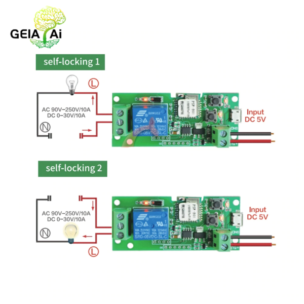 DC 5V 12V 24V eWelink Smart WiFi Relay Module Switch Relay Timer Wireless Remote Control Inching/Self-Locking for Google Home 4