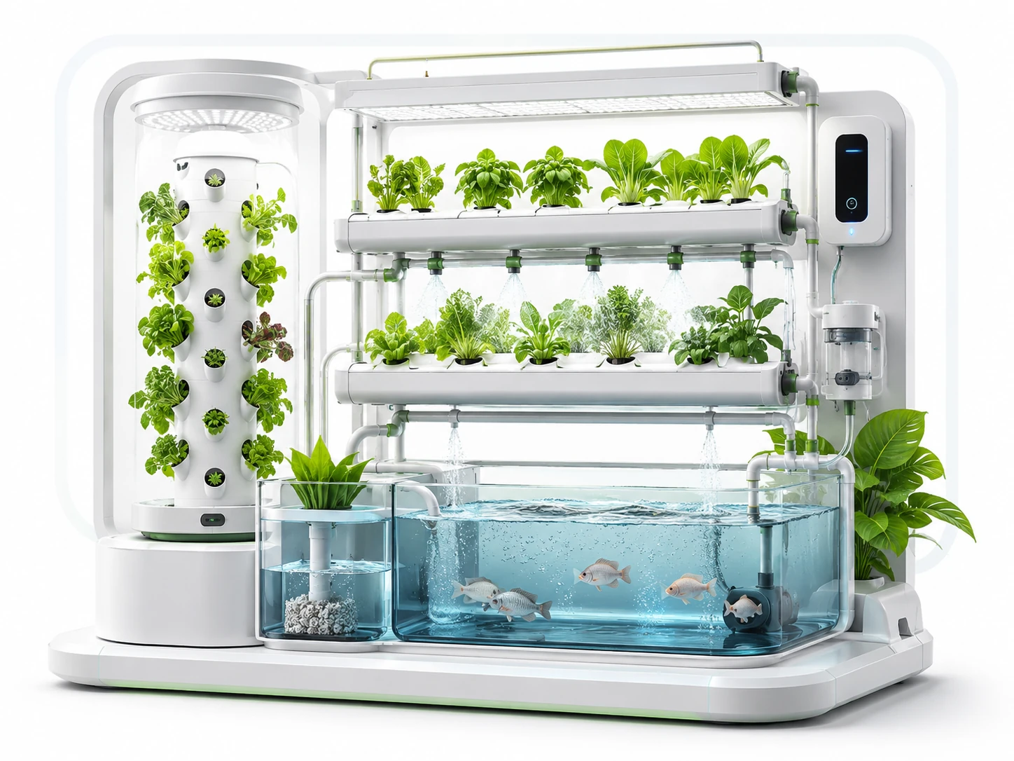 Hydroponics aquaponics and aeroponics automation