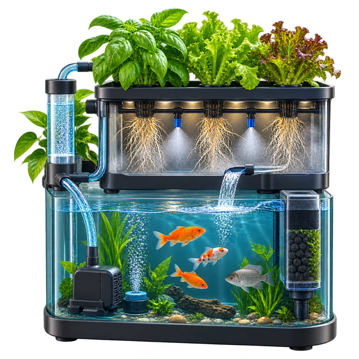 Aquaponics and aeroponics