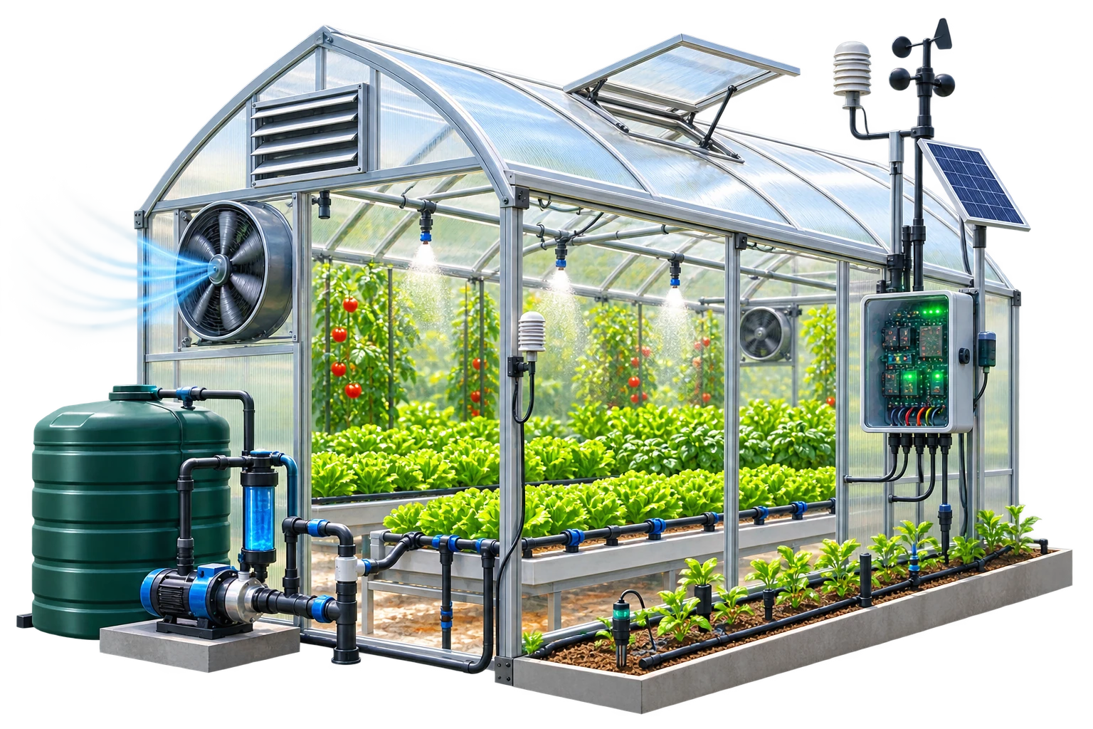 Greenhouses and grow beds
