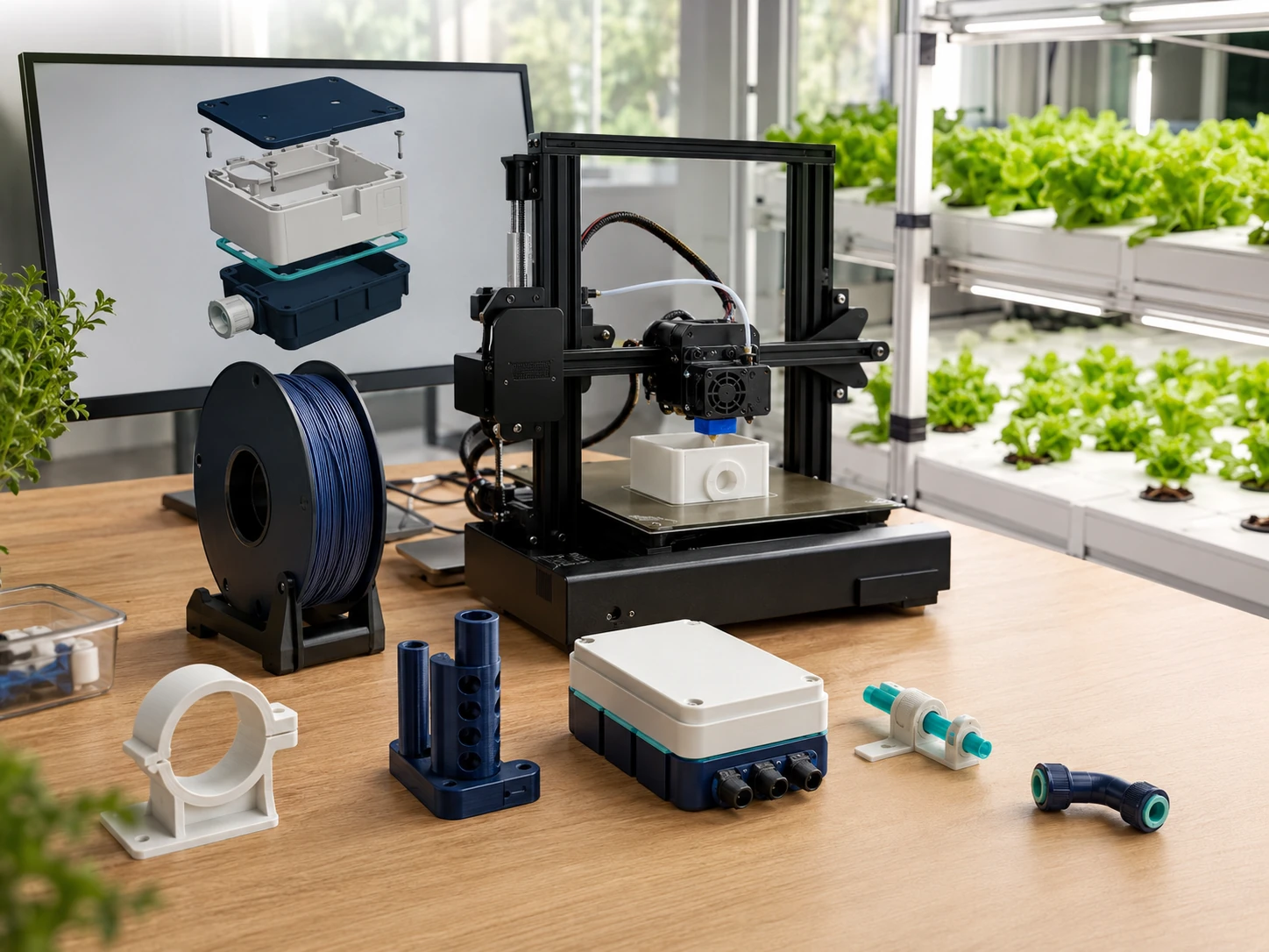 3D printer and practical open-design parts for agricultural systems